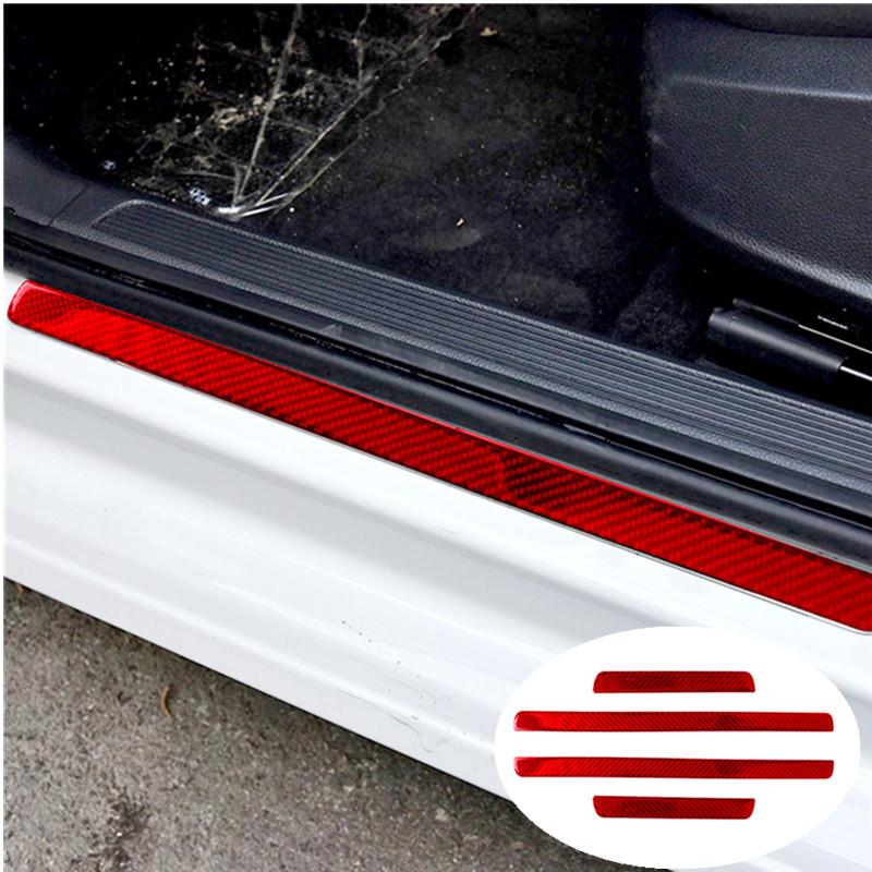 Защитное украшение салона автомобиля, красная наклейка из углеродного волокна для Volkswagen VW Golf 7 GTI MK7 2014-Стайлинг