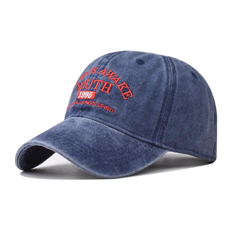 Cotton Washed Old YOUTH Letter Baseball Cap Men's and Women's Outdoor Four-season Cap
