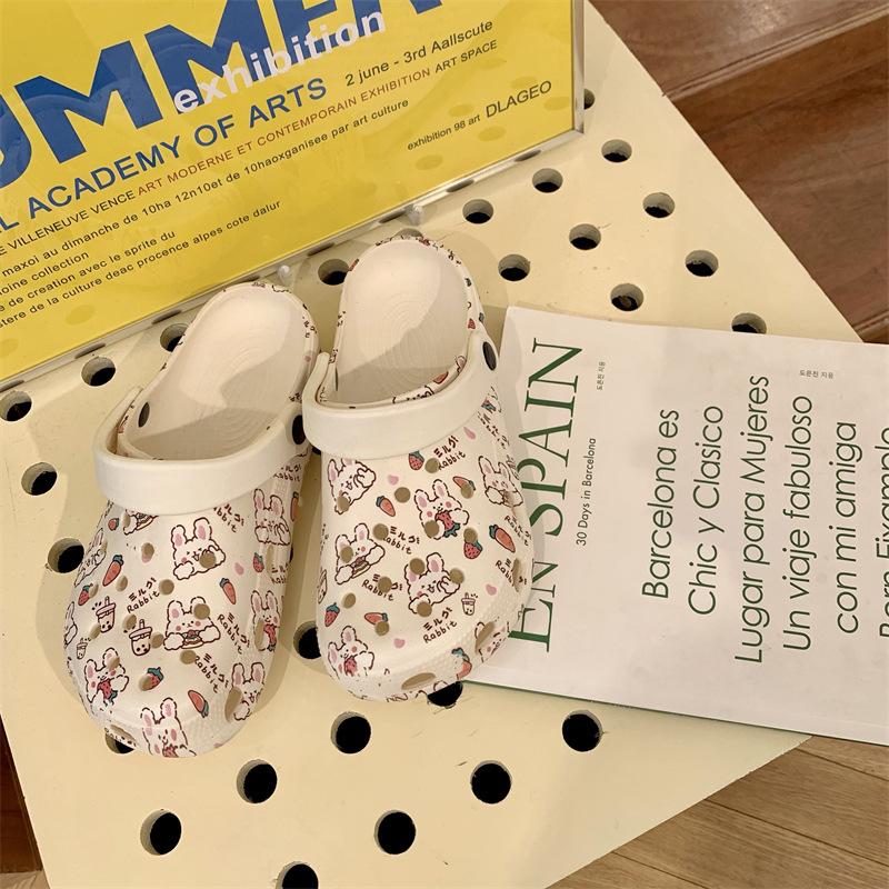 Модные студенческие милые пуговицы на мягкой подошве, толстая подошва, верхняя одежда, тапочки, женские летние