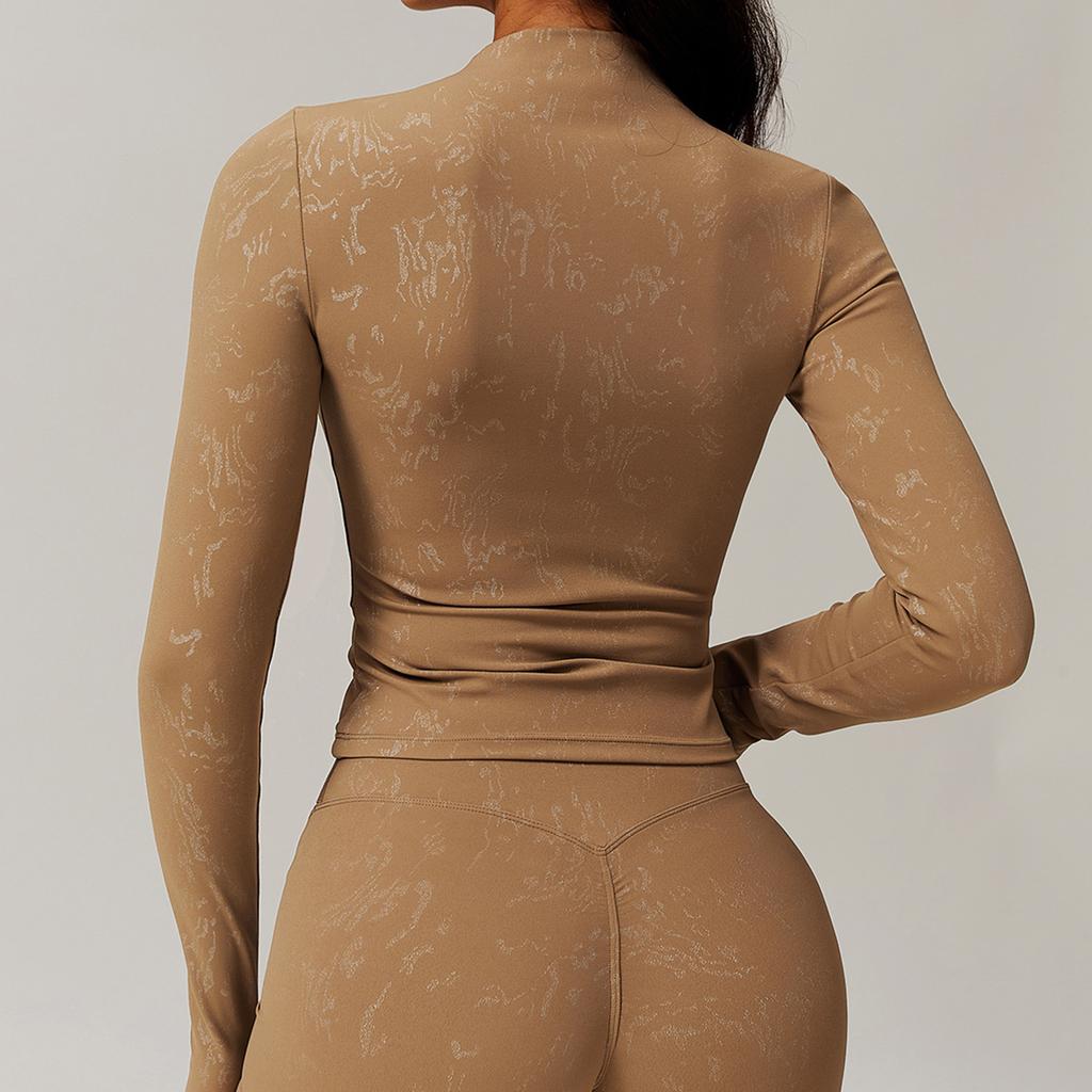 Сексуальные топы для женщин, топы для йоги, длинные рукава, рубашки для бега, быстросохнущие, для фитнеса, спортзала, спортивная одежда, футболки, однотонные, спортивные, с дизайном горячего тиснения