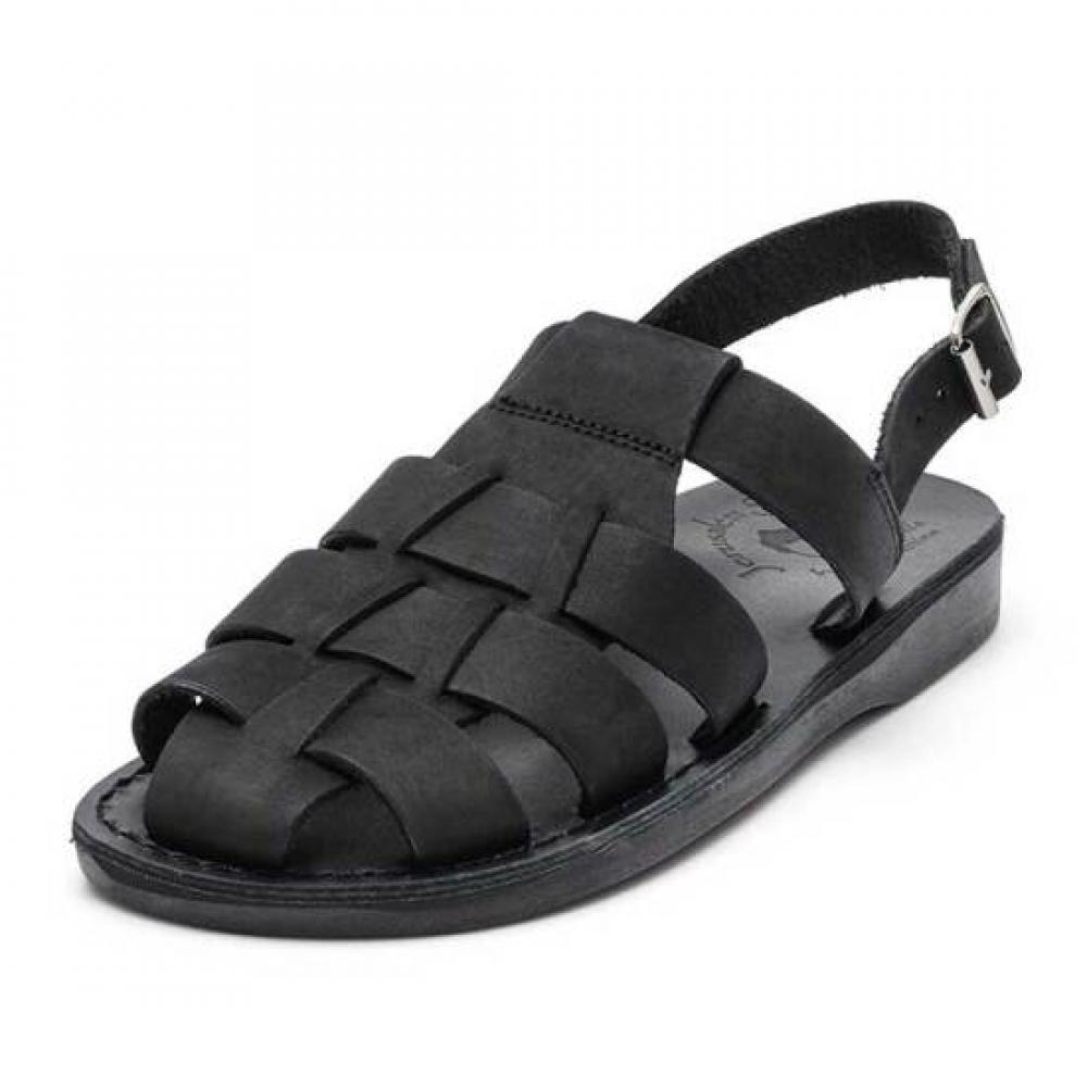 Jerusalem Sandals Michael Black Nubuck 1041n