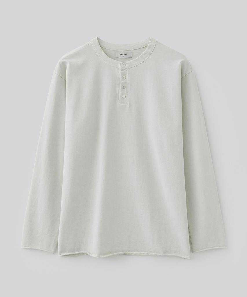 Pabeulega Henley с длинным рукавом, окрашенный пигментом (Овсянка)