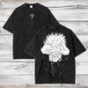 T Shirt Men Gojo Satoru Jujutsu Kaisen Women Tshirt Washed Short Sleeve Cotton T-shirt Clothing Summer Oversized Tees