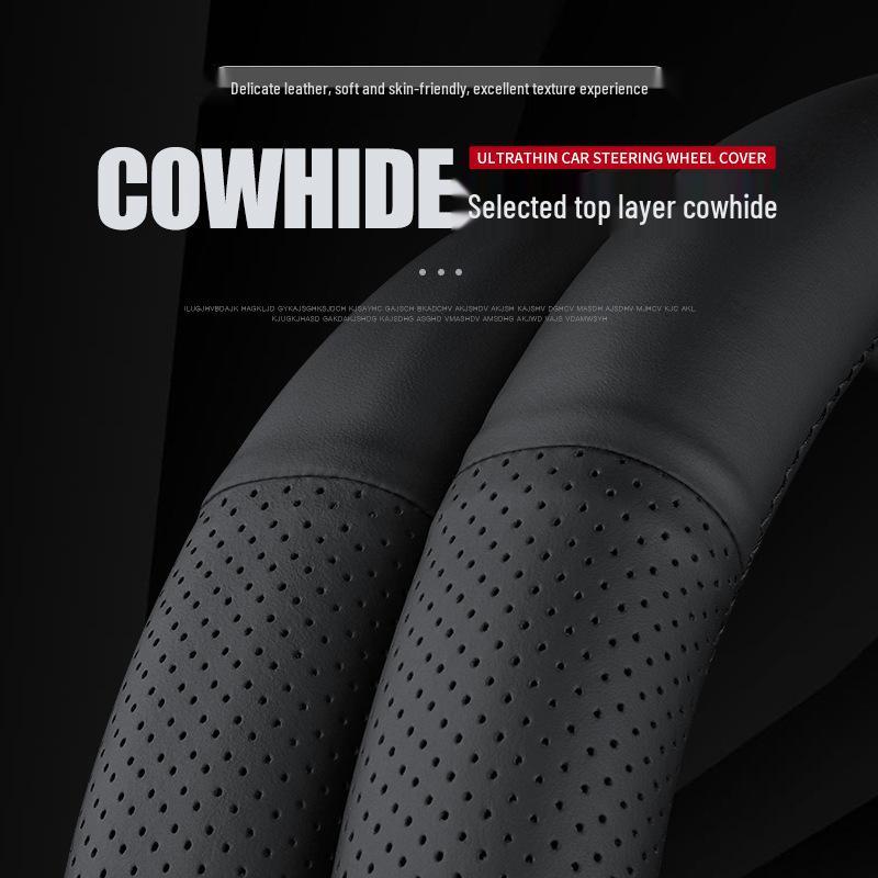 Чехол рулевого колеса из натуральной кожи для моделей Kia: K3, Sportage, K5, Forte, K2, Cerato, KX3, KX Cross, K4, Seltos