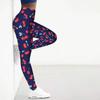 Womens Red Cherry Prints Stretch Yoga Leggings Fitness Running Gym Sports Active Pants