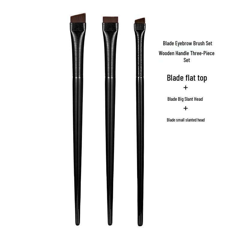 Ультратонкая плоская скошенная кисть для подводки, бровей и теней