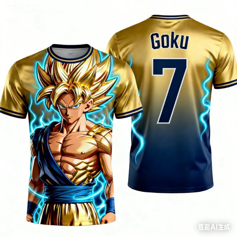 Летняя футболка 2026 года в стиле Dragon Ball Retro, Высококачественный хлопок, Мужская, Оверсайз, С принтом Сон Гоку, Унисекс, Детская, Повседневная рубашка.