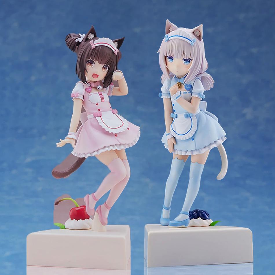 NEKOPARA 18 см Аниме Фигурка Кошки-Горничной - Шоколад Ваниль Очаровательный ПВХ Достойная Коллекционирования Статичная Фигурка Красивый Дизайн Кошки Миниатюра
