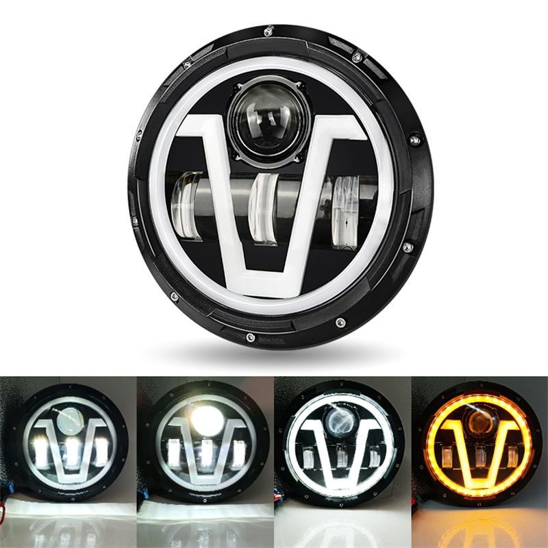 7 Inch Motorcycle LED Headlight for Motorcycle JEEP Wrangler JK Harley Touring Road King Yamaha 7Inch Round LED Headlight