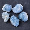 1pc Natural Beautiful Celestite Crystal Raw Druzy Cluster Blue Geode Rough Mineral Specimen Home Decor