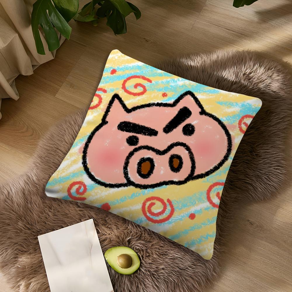 Cartoon B-Buriburizaemon Cute Pig cushion cover For Bedroom Car Coffee Shop Room Soft Living Room Sofa Decorative Pillow Case