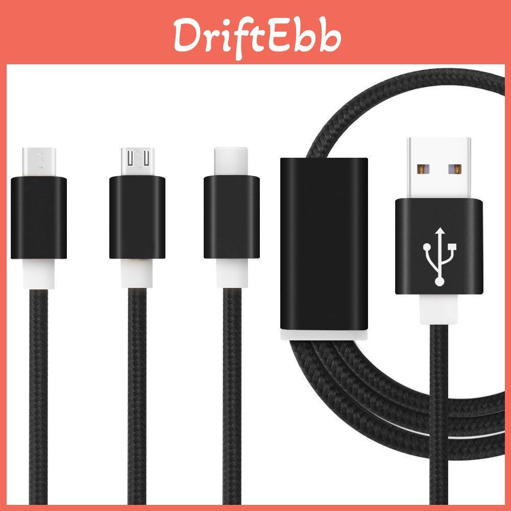 Кабель 3в1 для зарядки USB Micro Typec для синхронизации данных для iPhone 5 6 7plus Android