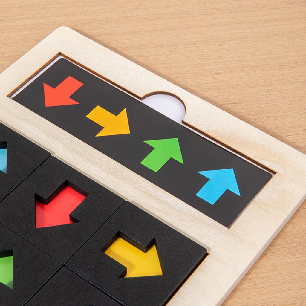 Wooden Enlightenment Toys, Early Education Training Direction Color Games, Children's Shape Training, Thinking Puzzle Toys