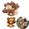 9Pcs Bear Balloons Decoration  Teddy Bear Aluminum Foil Balloons Animal Foil Balloons for Kids Boys Girls Birthday Party