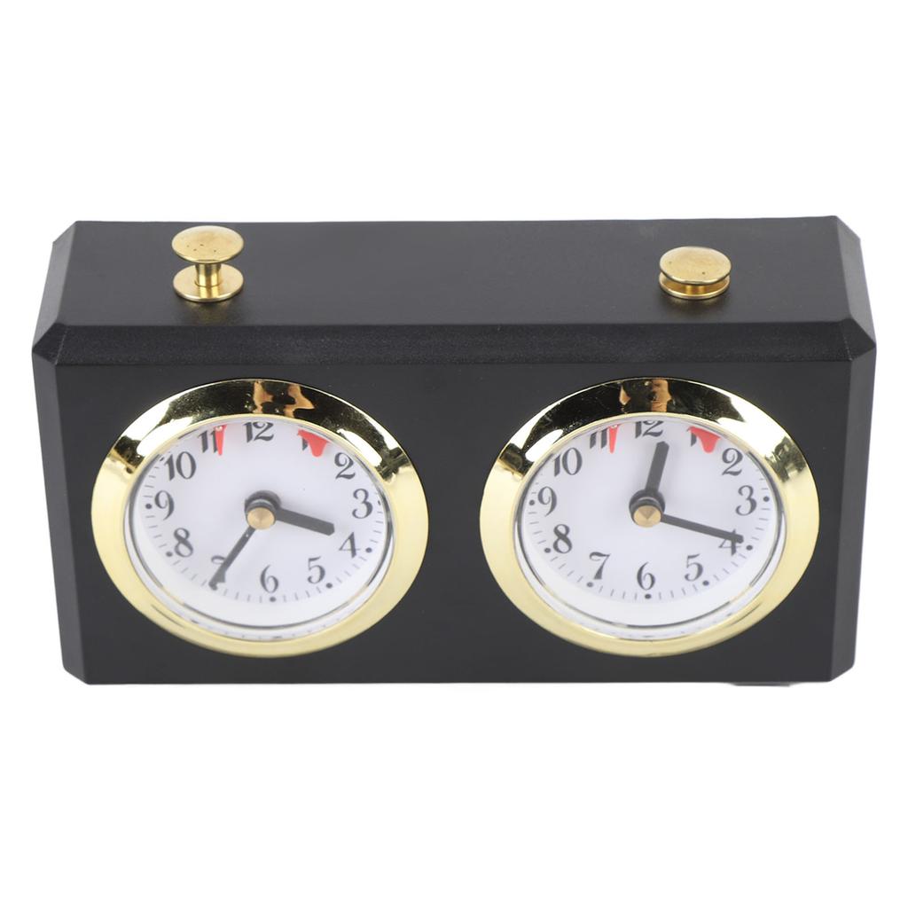 Mechanical Chess Clock Vintage Analog Chess Clock with Large Dials Wind Up Mechanism for Weiqi Competitions Black