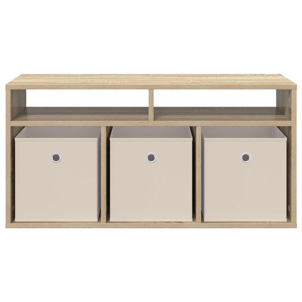 Lowboard with Drawers Sonoma Oak 87 x 27.5 x 43 cm