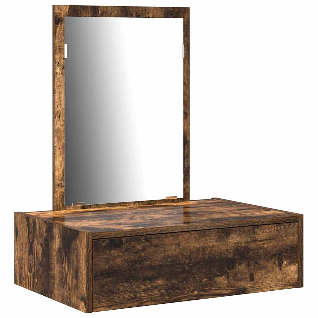 Makeup Table with Drawers Brown 60 x 40 x 70 cm Engineered Wood