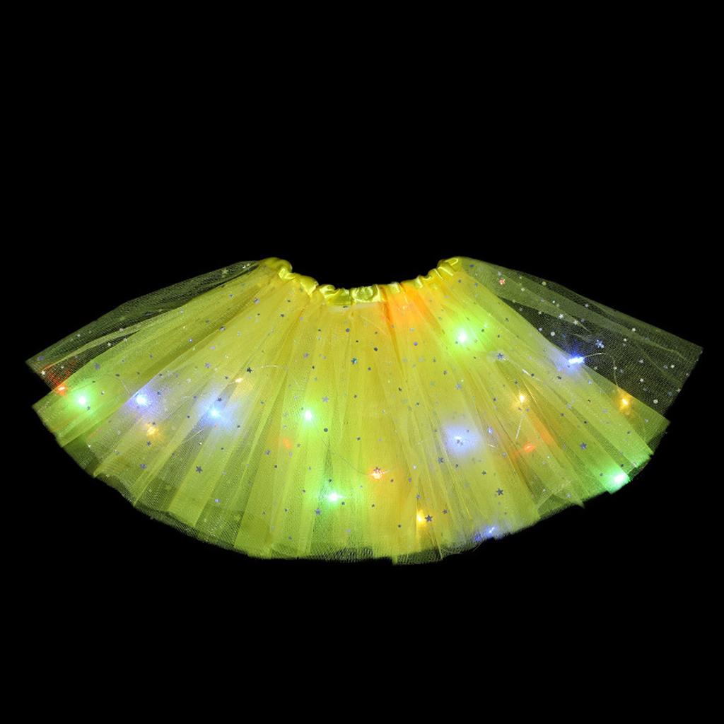 Children's Luminous Yarn Skirt Ballet Skirt Dance Costumes Yarn Skirt Performance Props LED  Costumes