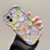 Чехол для телефона Samsung Galaxy S22 S23 S21 Ultra Plus S20 FE A24 A14 A34 A35 A05 A05S A53 A33 A52 A32 Масляная живопись Цветы Корпус