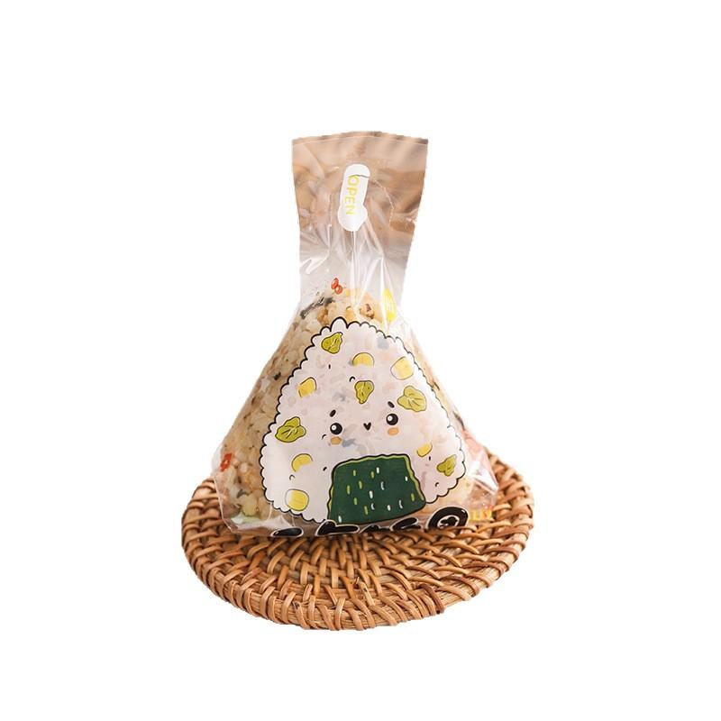 50 шт. обертки для онигири с мультяшным узором, японские треугольные, из морских водорослей, для суши, бенто, одноразовые упаковочные пакеты, форма для приготовления, аксессуар для бенто