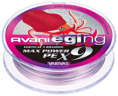 Varivas Плетеный шнур PE Avani Eging Max Power PE Белый 9-жильный, X9, 200 м, (Маркировка), 0.8