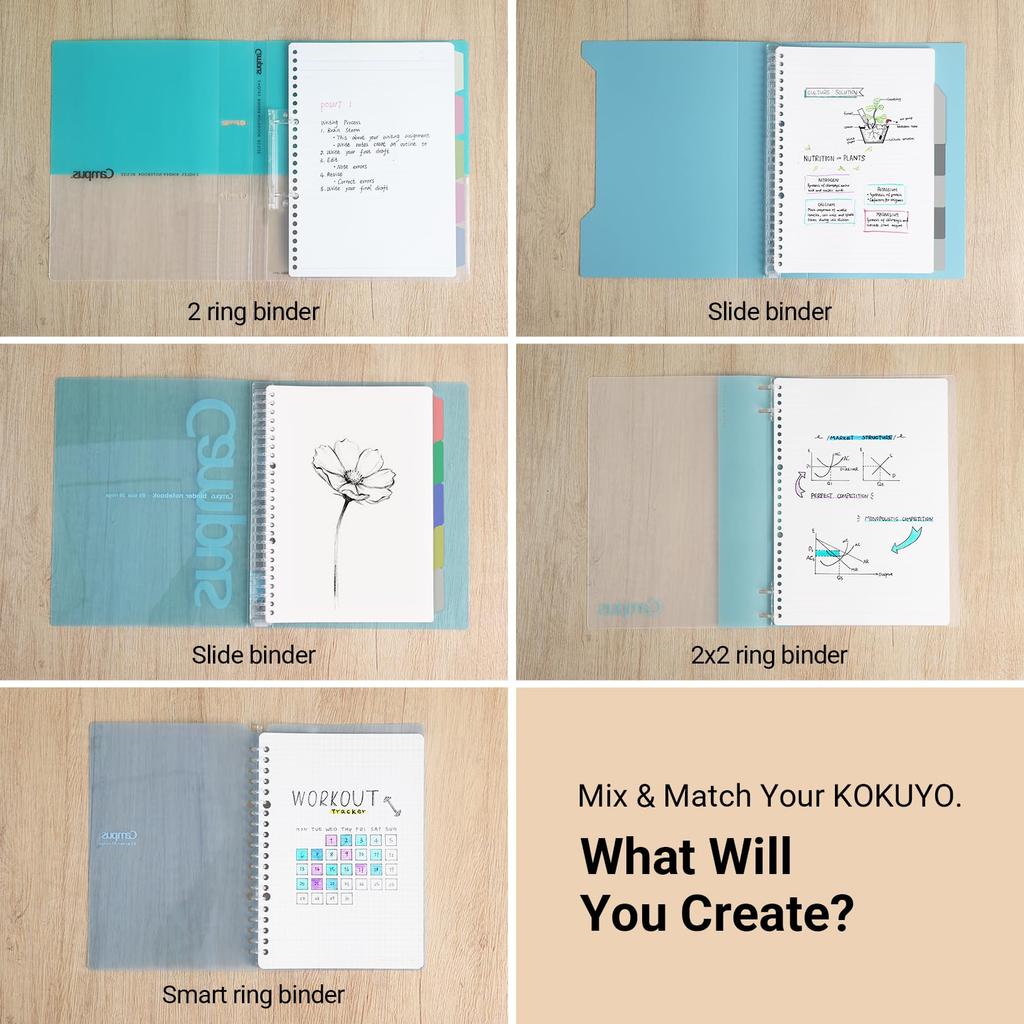 Kokuyo Campus Paper for Smooth B5 5mm 26 50 pH 5 Sheets Per Imported from Japan Loose-Leaf Binders, Writing, Size, Grid, Holes, Sheets, Neutral,