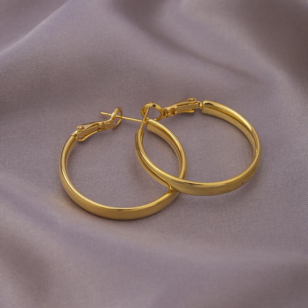 Элегантные серьги с иглами из серебра 925 пробы: Универсальные французские серьги-кольца из меди в нескольких стилях для изысканного образа