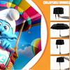 Custom Name Personalized Blue Smurfs Print Umbrella, Auto Open Close, 8‑Rib Sturdy Frame, Commute Camping Hiking Use, Birthday Gift