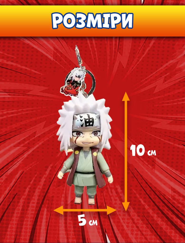 Наруто брелок Джирайя Наруто Naruto Jiraiya силиконовый брелок держатель для ключей аниме 5см