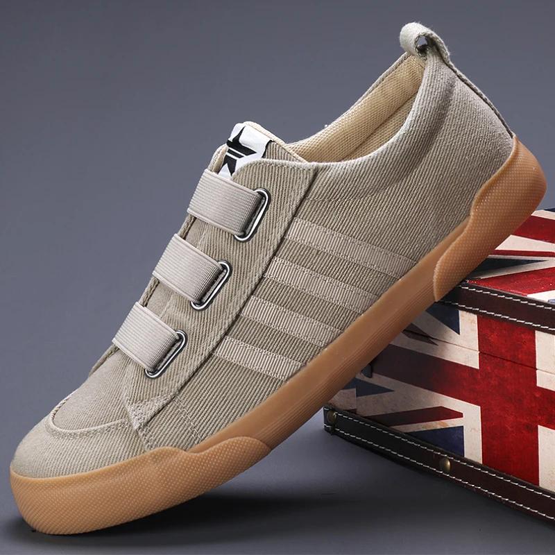 Классические парусиновые туфли мужские туфли на плоской подошве мужские вулканизированные кроссовки мужские весенние пары студенческие повседневные туфли на шнуровке
