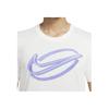 Nike Повседневная футболка с коротким рукавом с принтом Dri-Fit, мужские топы белого цвета DD6903-100