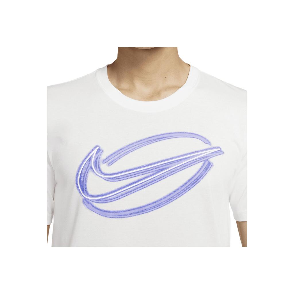 Nike Повседневная футболка с коротким рукавом с принтом Dri-Fit, мужские топы белого цвета DD6903-100