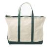 LL Bean Boat and Tote Zip Dark 0YL5952001 Bag, Top, Large, Canvas, Green,