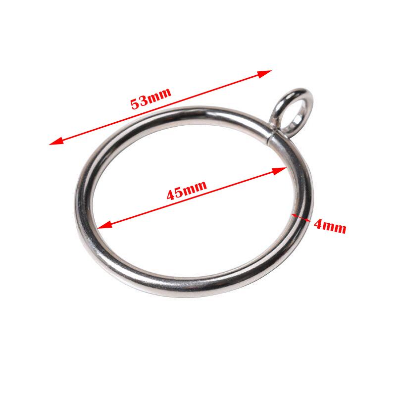 Оптовые Аксессуары для Штор Европейский Простой Серебристый Римский Круг Железное Кольцо Диаметр 45 мм Для Карниза Крючки Зажимы