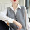 Women's Cashmere Vest Qinghe Cashmere 30% Cashmere 70% Wool Autumn and Winter Cashmere Vest Soft and Warm