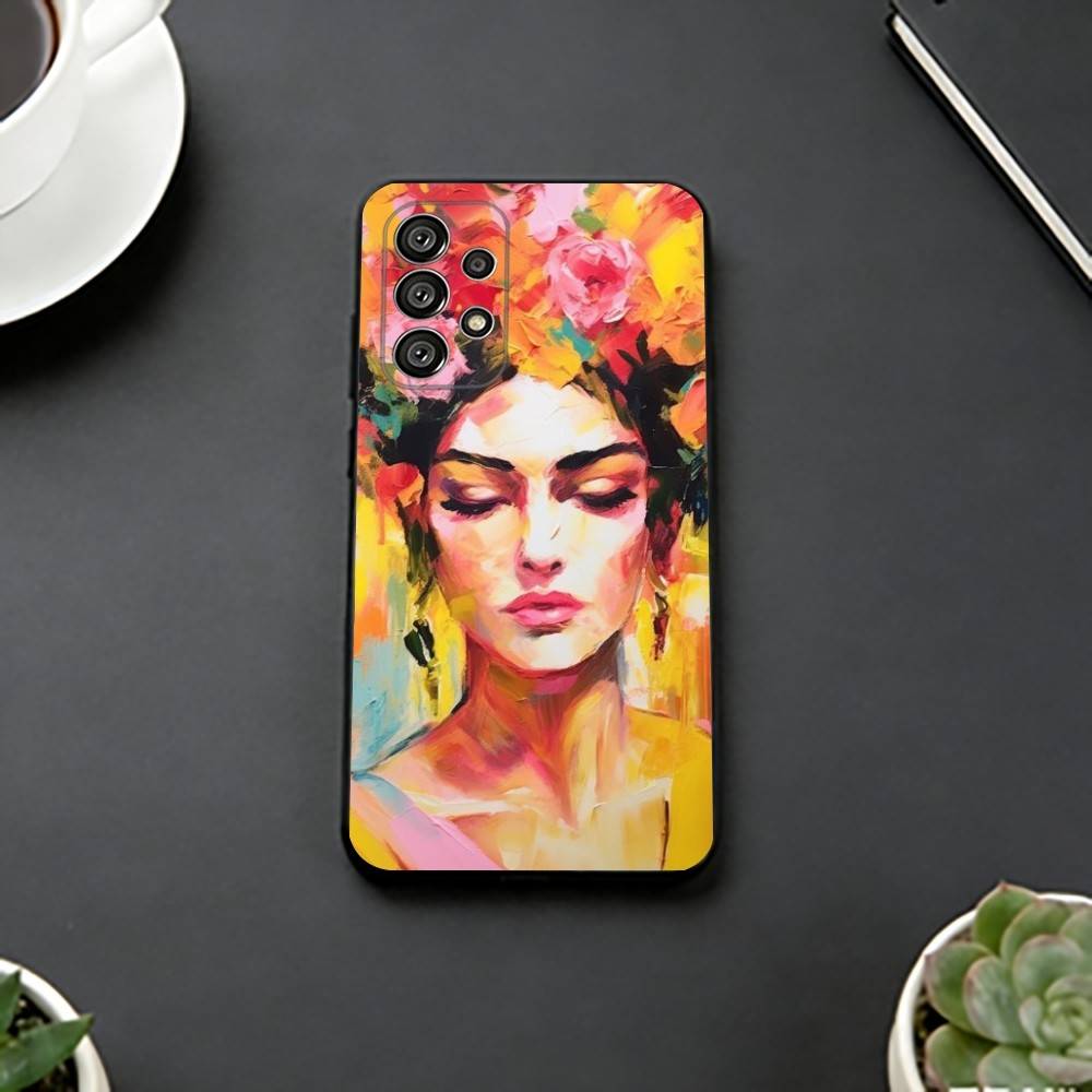 Модный Чехол Для Телефона FridaS-S K-Kahlo Для Samsung S25,S24,S21,S22,S23,S30,Ultra,S20,Plus,Fe,Lite,Note,10,Черный Чехол