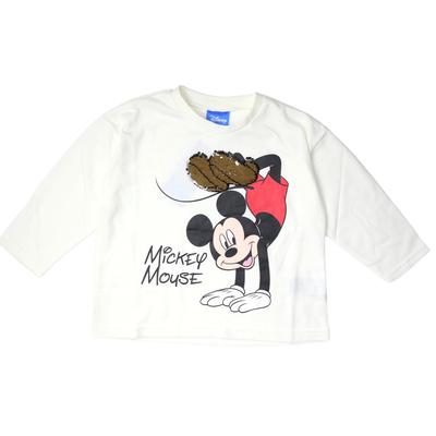 Disney Футболка с длинным рукавом и пайетками Микки Маус, Меняющая цвет, Белая, Размер 110