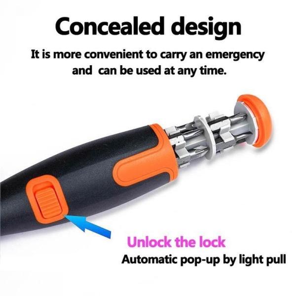 1 шт., новый профессиональный набор отверток 10 в 1, ручной инструмент, многоугольная угловая отвертка с трещоткой, многофункциональная отвертка