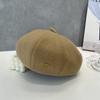 Winter Sweet and Elegant Small Round Beret Hat for Women Fashionable Gentle  Warm Casual  Versatile  Temperamental Octagonal Hat