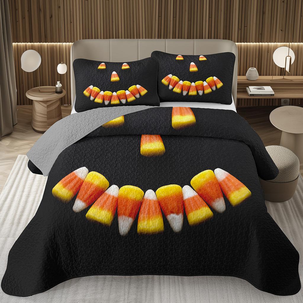 Сладкий Конфетный Комплект Квилтов для Девочек Мальчиков Подростков, Комплект Покрывал на Кровать на Тему Леденцов Кинг Десертное Стеганое Покрывало Мультяшный Стиль Покрывало на Кровать