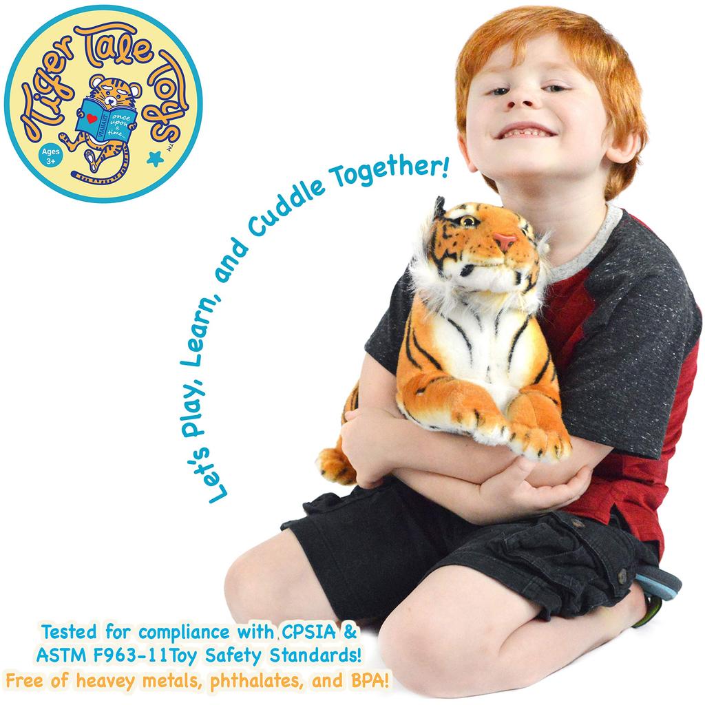 VIAHART Tiger Tale Toys Тигр Тора Суматранский тигр Плюшевая игрушка, Реалистичная, 43см, Большая, Милый питомец [Официальный японский продукт]