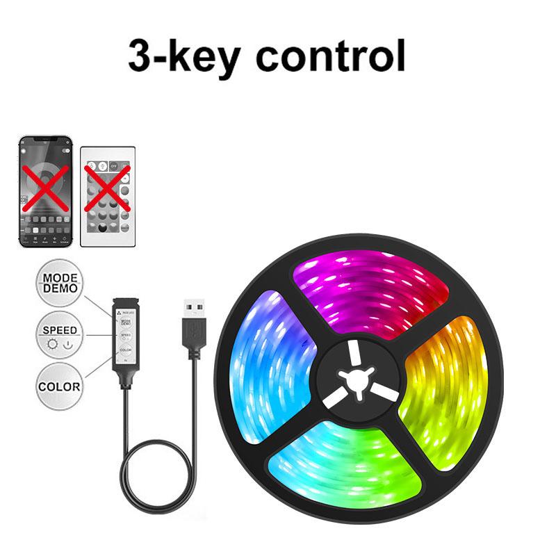 USB Bluetooth APP 5050RGB Light Strip 5V RGB LED Lamp Ribbon Flexible Light For Room Decoration TV BackLight Diode Tape
