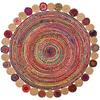Rug - DKD Home Decor - Multicolor - Cotton - Round - 160 X 160 Cm