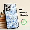 B-blue and W-white china Phone Case For iPhone17,16,15,14,13,12,11 Plus,Pro Max Magnetic For Magsafe Wireless Charging