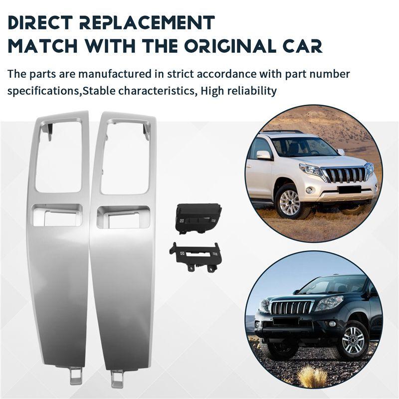 ABXV-2Pcs Car Air Conditioner Outlet Frame A/C Vents Plate Panel For Toyota Land Cruiser Prado 120 Lexus GX470 2003-2009