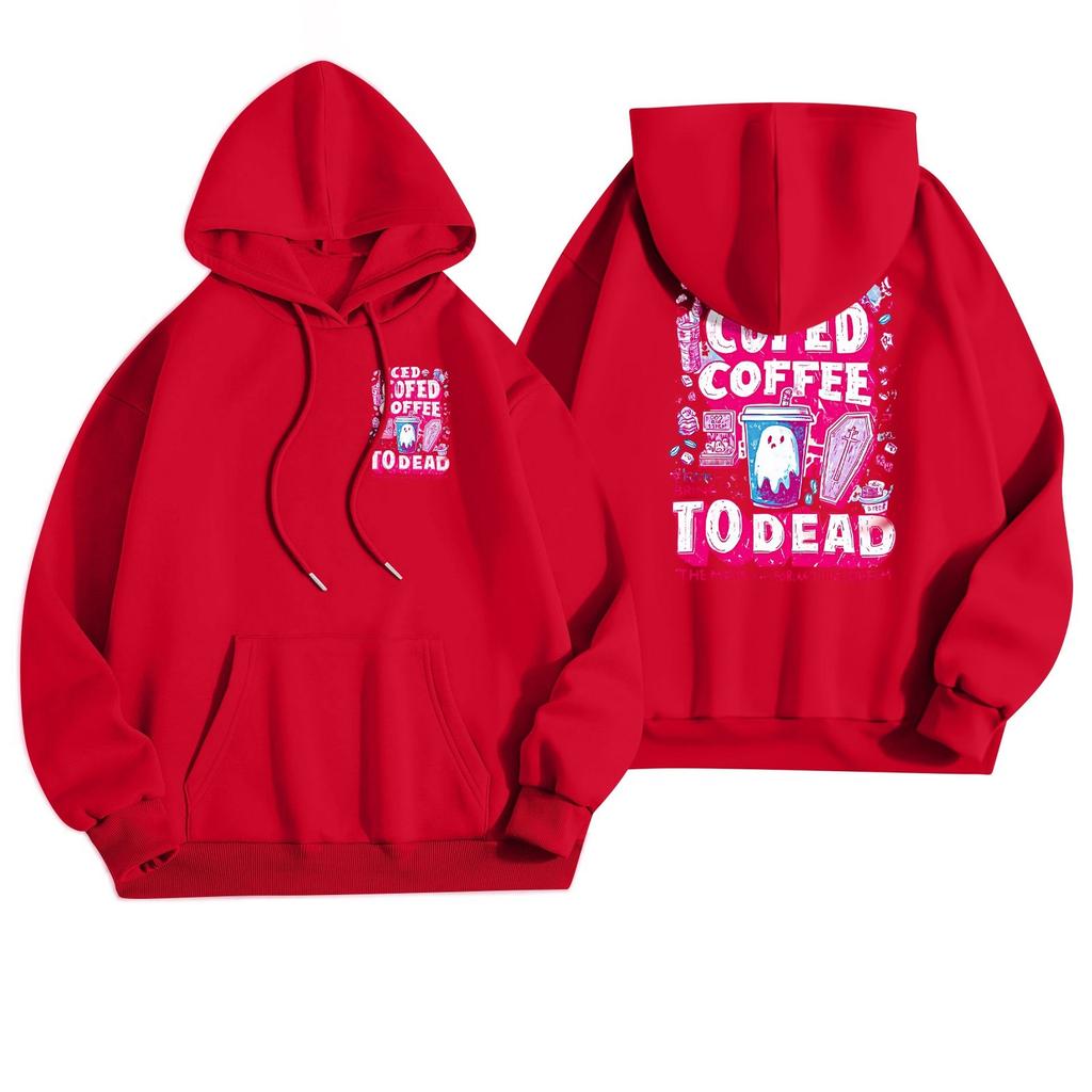 Женская повседневная модная толстовка с капюшоном и карманами с принтом на Хэллоуин