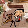 Mr. Bean's Adventure Themed Anti-Slip Rugs - Polyester Home Decor, Suitable for Bedrooms, Living Rooms, Doorways, Studios, and Decorations
