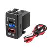 12V Car Cigarette Lighter Socket Auto Charger QC3.0 PD Dual USB 33x23mm 40x22mm Outlet Special Use for Toyota USB Port Socket
