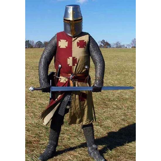 Мужской средневековый рыцарь SevenTemplar Хэллоуин костюм с капюшоном плащ Ренессанс сюрко костюмы для косплея (S-6XL)