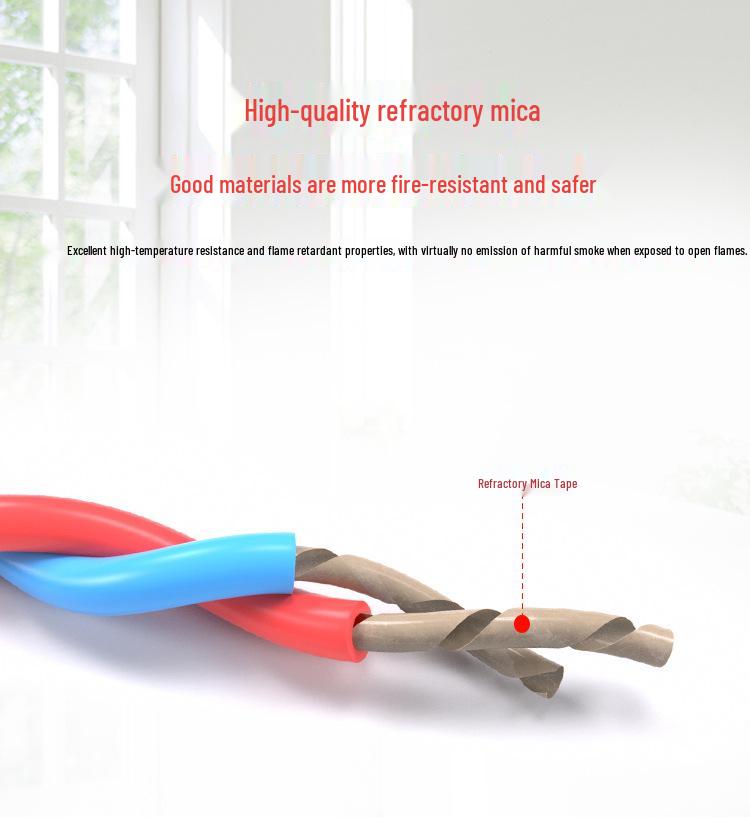 Low Smoke Halogen-Free Fire-Resistant Flexible Copper Twisted Pair Wire for Household Lighting